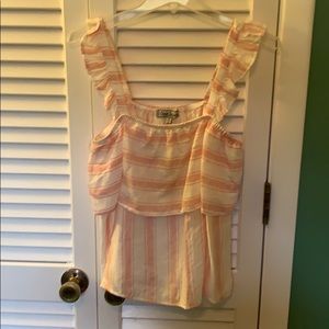 Pink stripped tank top